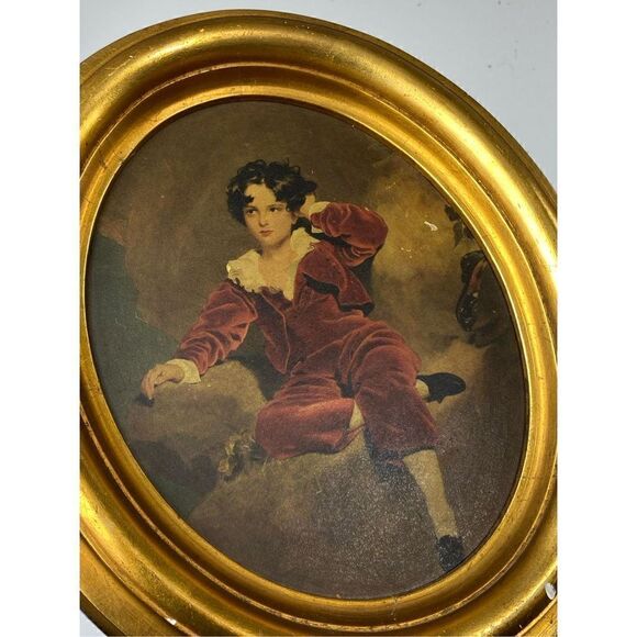 Antique Master Lambton The Red Boy Sir Thomas Lawrence Framed Print on Board G15 - Picture 2 of 9